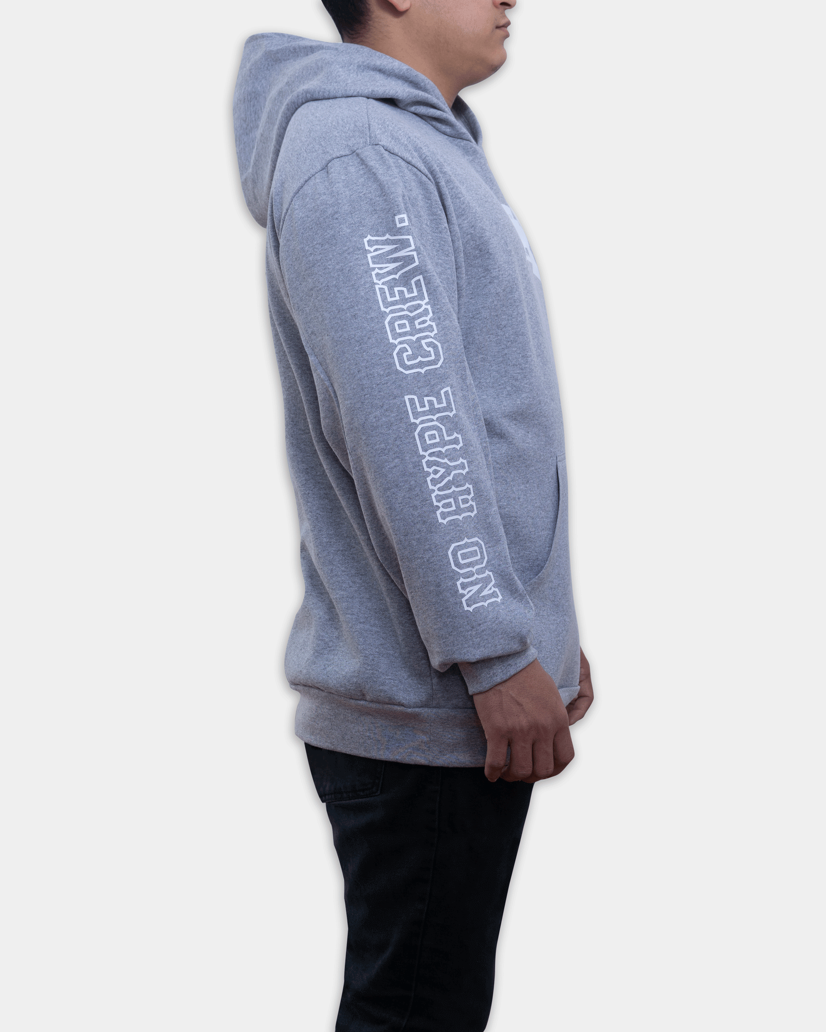 HOODIE "NO HYPE FLAG" // GRAY