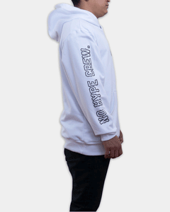 HOODIE "NO HYPE FLAG" // WHITE