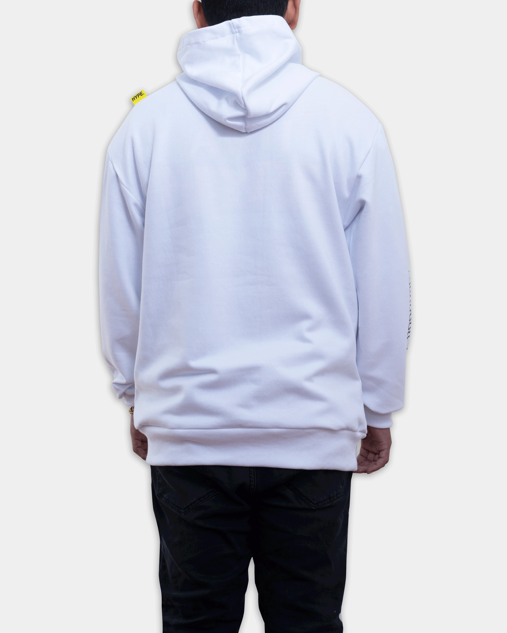 HOODIE "NO HYPE FLAG" // WHITE